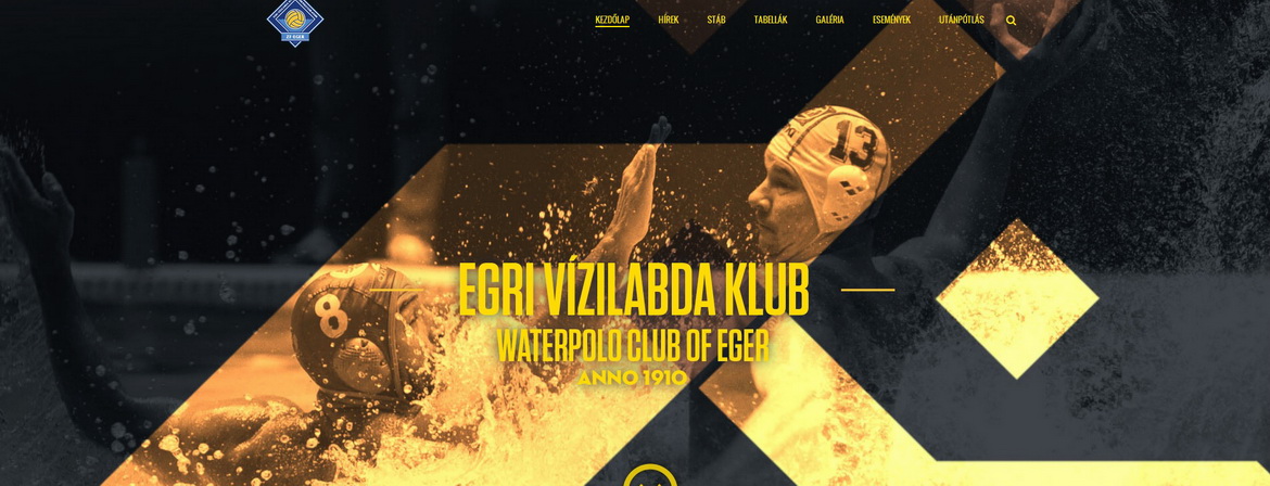 Egri Vízilabda Klub - teljes megújulás az interneten