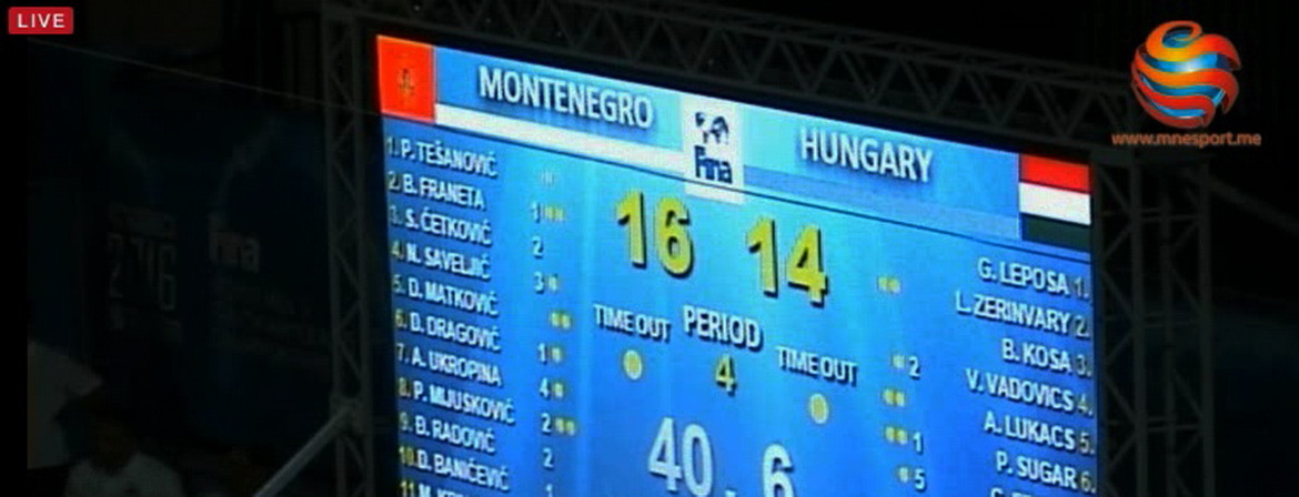 U18 - Montenegró-Magyarország 16:14