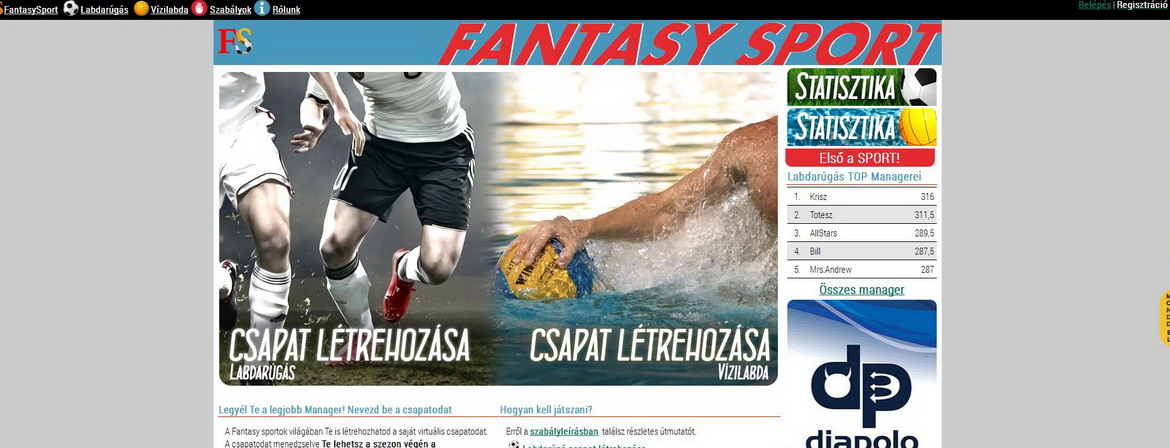 FantasySport - új netes játék foci- és vízilabda-szurkolóknak